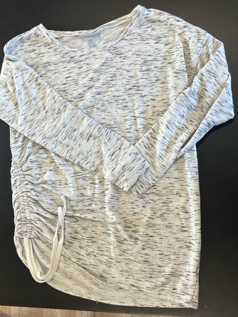 Motherhood Maternity Long Sleeve Top with Side Drawstring Detail